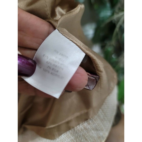 Pendleton Women's Beige Viscose Single Breasted Four Buttons Fitted Blazer 10 - Picture 8 of 11